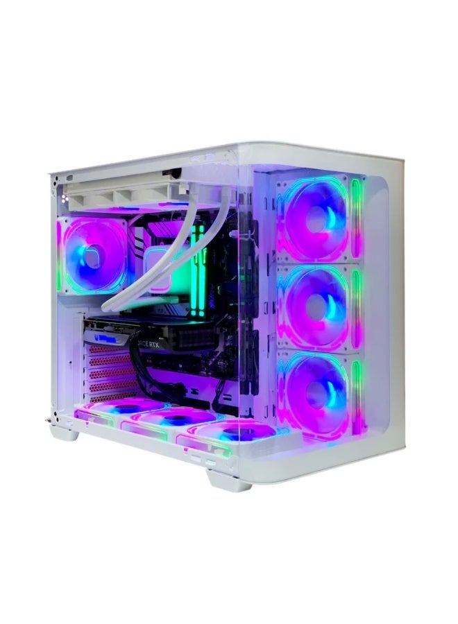 EMARAT GAMERS Gaming PC Intel Core i7-14700F, Palit RTX 5060 Dual 8GB OC White, 16GB DDR5 6000MHz White, 1TB NVMe SSD, DeepCool AG400, 750W Gold PSU, Tortox Curvo V2 White Case white - Image 1